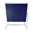 thumbnail image 5 of Pasargad Home Luxe Faux Leather Chair Navy- For all age Group, 5 of 8