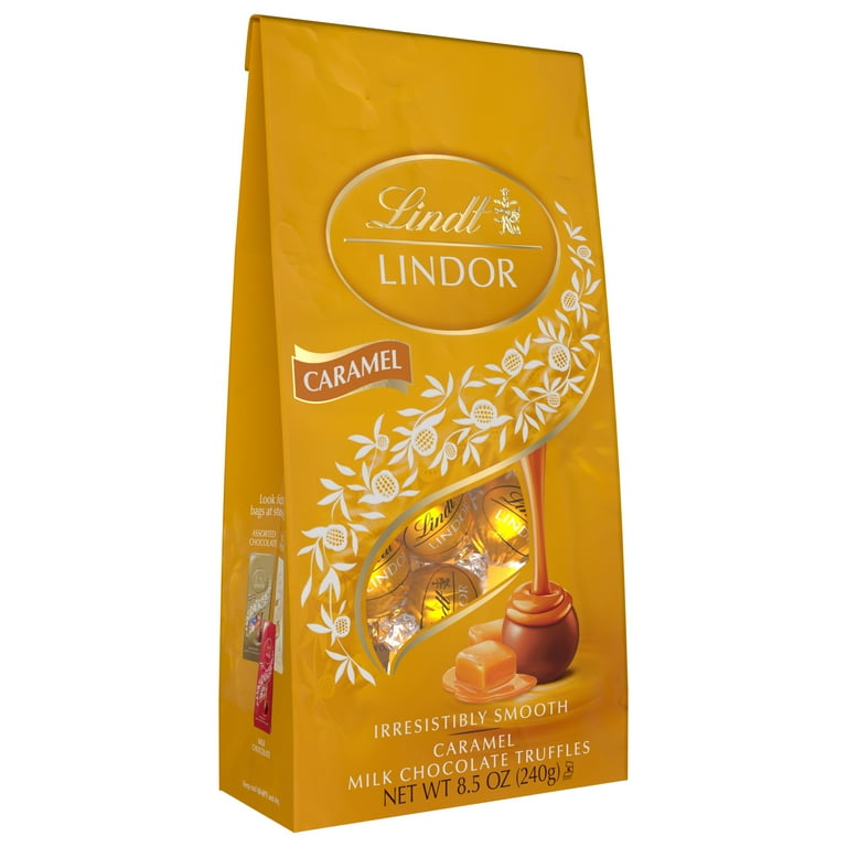 絵画 HILL LINDSAY CHOCOLATE CARAMEL Lindt Lindor Caramel Milk Chocolate Candy Truffles, 8.5 oz