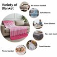 thumbnail image 6 of Throw Blanket for Couch Pink Soft Fleece Flannel Blankets Cozy Lightweight Blanket for Home Sofa Living Room Gradient Stripes Modern Bed Throws 30" x 40", 6 of 9