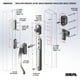 thumbnail image 3 of Juego De Tiradores De Seguridad Ideal Con Cerrojo Con Llave, Tirador De Puerta Con Pantalla, Tirador De Puerta Storm, Negro Mate (Juego De 4 Piezas), 3 of 5