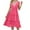 Hot Pink, variant on Summer Sundresses for Women 2024 Plus Size Casual Spring Sleeveless V-Neck Knee-High Dress