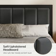 thumbnail image 5 of Kbun Queen Bed Frame with Headboard, Outlets and LED Lights, Heavy Duty Metal Platform with Storage Space Under Frame, No Box Spring Needed, Noise Free, Gray, 5 of 9