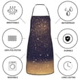 thumbnail image 6 of Rocae Gold Black Glitter for Kitchen Aprons for Women Adjustable Cooking Kitchen Chef Apron for Men with Pockets, 6 of 7