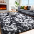 thumbnail image 3 of Alfombra PAGISOFE negra, blanca y gris para sala de estar, 160 x 230 cm, 3 of 9