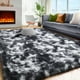 thumbnail image 5 of Alfombra de Área PAGISOFE Negra Blanca Gris 240x300cm Peluda Suave, 5 of 8