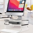 thumbnail image 5 of DuraClear Mac Mini Monitor Stand - Acrylic Monitor Stand Riser with Storage Shelf for Mac Mini, Hard Drives, and Other Devices, 5 of 5