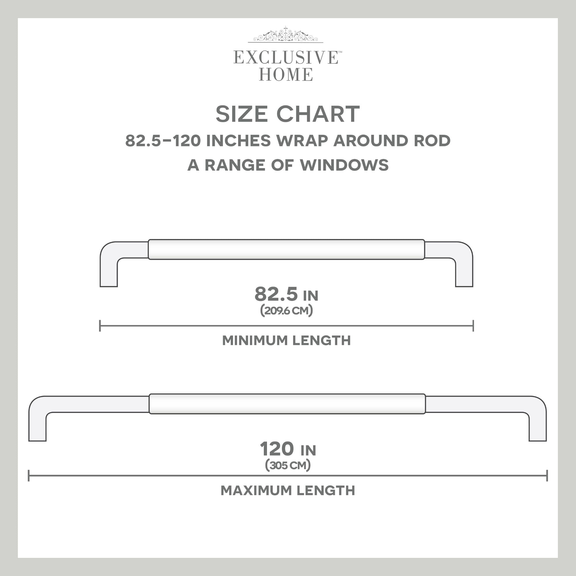 Exclusive Home Holden Wrap Around 1" Curtain Rod, Gold, Adjustable 82.5"-120"