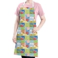 thumbnail image 5 of Pioneer Flower Floral Print Pattern Apron for Women and Men, Cotton Linen Waterproof with Pockets, Adjustable, 33x27 Inch for Kitchen, Gardening, BBQ, Salon, 5 of 6