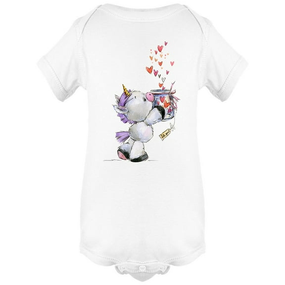 Baby Unicorn With Jar Bodysuit Infant -Image by Shutterstock,  Newborn
