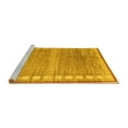 thumbnail image 2 of Ahgly Company Machine Washable Indoor Square Oriental Yellow Modern Area Rugs, 4' Square, 2 of 4