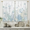 thumbnail image 5 of Nautical Coastal Kitchen Curtains Ocean Starfish Seashell Small Short Cafe Window Curtains Beach Sea Seashell Rod Pocket Bathroom Window Drapes Treatment Tier Curtains 2 Panels (27.5x36 Inch), 5 of 6