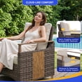 thumbnail image 6 of NestNook 5-Piece Outdoor Conversation Set with 2 Fixed Chairs , Loveseat,3-Seat Sofa and Aluminum Coffee Table for Porch, Deck, Backyard, 6 of 9