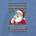 thumbnail image 3 of Wild Bobby I'm Into Fitness Cookie In My Mouth Santa Unisex Sweater | Holiday Crewneck Sweatshirt, 3 of 5