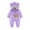 Purple, variant on Baby Boys Girls Cartoon Animals Long Sleeve Cute Bear Ears Hooded Romper Jumpsuit Outfit Clothes Coat Breathable Cute Stylish Children Bodysuits 0-3 Months