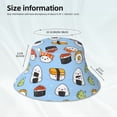 thumbnail image 4 of Vsdgher Kawaii Sushi Print Bucket Hat for Men&Women Bucket Hat Reversible Summer Double-Side-Wear Travel Gardening, Beach, Camping, Hiking, Fishing Cap, 4 of 5