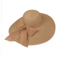 thumbnail image 2 of Sun Hats for Women UV Protection, Wide Brim Beach Straw Derby Hat Packable Floppy for Summer Vacation UPF 50+, 2 of 3