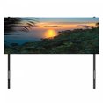thumbnail image 3 of Rainforest Headboard, Rainforest Sunrise on Ocean Seaside Hills Tropical Plants Leaves Print, Upholstered Decorative Metal Bed Headboard with Memory Foam, Full Size, Green Blue Orange, by Ambesonne, 3 of 4