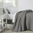 thumbnail image 3 of Modern Threads Thermal Waffle Weave Dark Gray Cotton Bed Blanket, Twin, 3 of 4