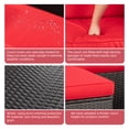 thumbnail image 6 of Patio Furniture Set, Walsunny 7 Piece All Weather Outdoor Sectional Sofa, Wicker Patio Conversation Set with Cushions and Tempered Glass Table for Backyard Porch, Red, 6 of 7