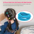 thumbnail image 3 of 10 Pièces Bandes de Cheveux Mélangés Extensibles Réglables Décoratif Haute Élasticité Titulaire de Queue de Cheval de Protection Filles Accessoires Lac Bleu, 3 of 5
