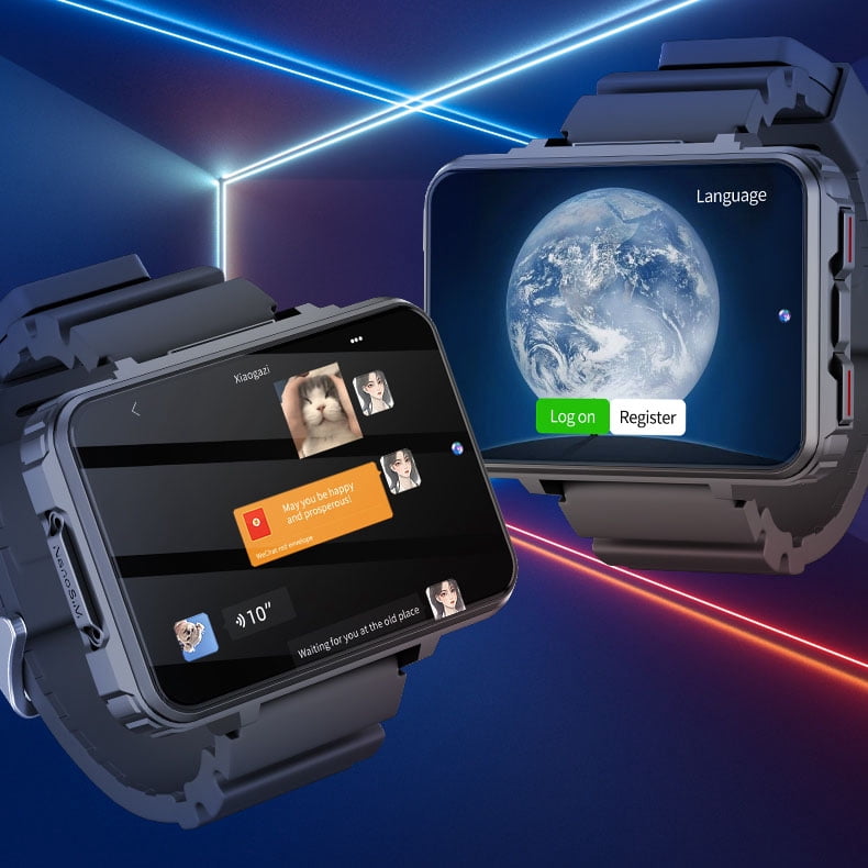 AIEK VP999 4G Smart Watch 2.4inch AMOLED Screen 4GB ROM 64GB RAM With GPS WiFi SIM Slot 1500mAh Large Battery Google Play Compatible