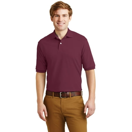 Jerzees Men's Stain Resistant 1X1 Ribbed Cuffs Polo