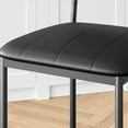 thumbnail image 4 of Juego moderno para comedor y barra – Mesa rectangular y 2 sillas altas tapizadas en cuero PU, fácil de montar, estructura de acero y MDF, ideal para cocina, comedor o sala, pack de dos sillas altas, 4 of 8