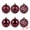 Claret 2.4", variant on Unique Bargains 6 Pack Electroplated Sphere Orbs Decorative Christmas Ornaments Red 2.4"