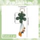 thumbnail image 2 of Llavero de flores de cuero genuino con diseño bohemio, borla floral verde oscuro, llaveros de aleación, dijes, colgantes, accesorios para llaveros., 2 of 9
