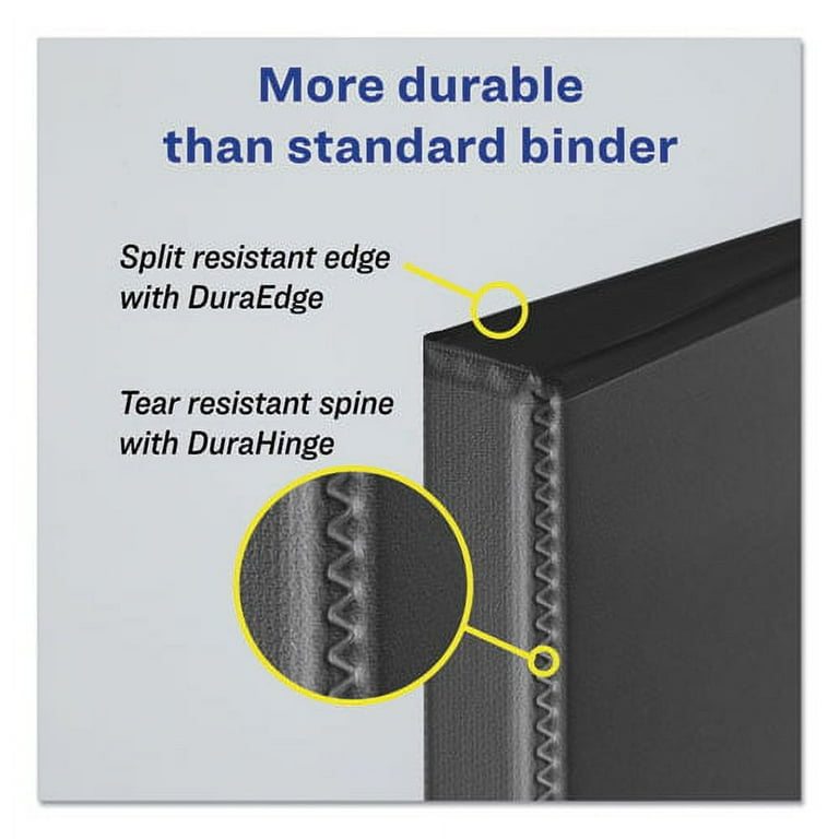 Durable View Binder with DuraHinge and EZD Rings, 3 Rings, 4