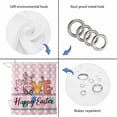 thumbnail image 4 of Happy Easter Shower Curtain, Waterproof Shower Curtains for Bathroom, Spring Gnomes Rabbits Eggs Love Flowers Pink Washable Fabric Bathtub Curtain Set Bath Decor with 12 Hooks Standard 72"x72", 4 of 8