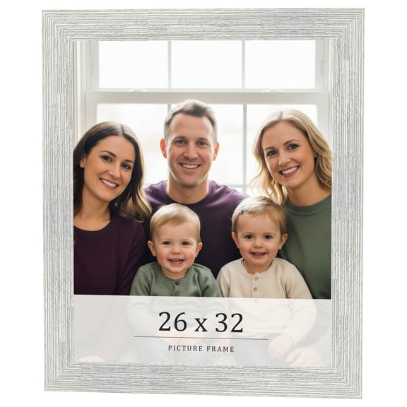 26x32 Frame White Real Wood Picture Frame Width 1.5 inches | Interior Frame Depth 0.5 inches | Barn