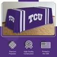 thumbnail image 3 of TCU Horned Frogs 6' College Sports Printed Table Throw - NCAA Licensed - Polyester Draped - School Tablecloth (Purple, White), 3 of 5