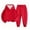 Red, variant on Ashirexll Girls' Clothing Sets 2 Piece Solid Long Sleeve Hooded Sweatshirt with Sweatpants Fleece Lined Set for 1-15 Years