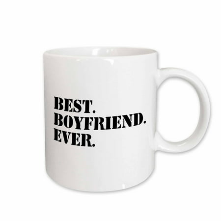 3dRose Best Boyfriend Ever - fun romantic love and dating gifts for him - for anniversary or Valentines day, Ceramic Mug, (Best One Year Anniversary Gifts For Him)