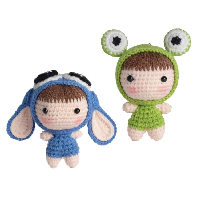 2x para principiantes DIY Haz tu propia muñeca de Paquete completo de para y adultos Incluye hilo, gancho, accesorios Sunnimix ganchillo