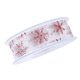thumbnail image 1 of Cinta de copo de nieve de 22 yardas, para envolver regalos navideños, manualidades para decorar el hogar Rojo, 1 of 6