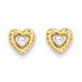 thumbnail image 1 of Boucles d'Oreilles 14k Madi K Heart avec Cz Post SE2049, 1 of 1