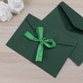 thumbnail image 4 of Please Invitation Cards Envelopes for Birthday Party 10Pcs Dark Green Ribbon Tie, 4 of 5