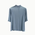 thumbnail image 1 of MeetoTime Comfortable Tops for Women Mock Neck Half Sleeve Pullover Shirts Soft Slim Basic Layer Undershirts, 1 of 3