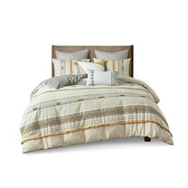 Gracie Mills Belinda Serene Stripe 3-Piece Cotton Comforter Set - GRACE-13738