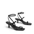 thumbnail image 3 of DREAM PAIRS Kitten Heels for Women, Strappy Square Open Toe Ankle Buckle Heeled Sandals Wedding Party Dress Shoes, 3 of 7