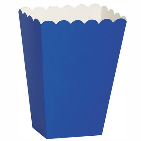 Mrs Favor Boxes - Paper Scalloped Treat Favor Boxes, Blue, 8ct