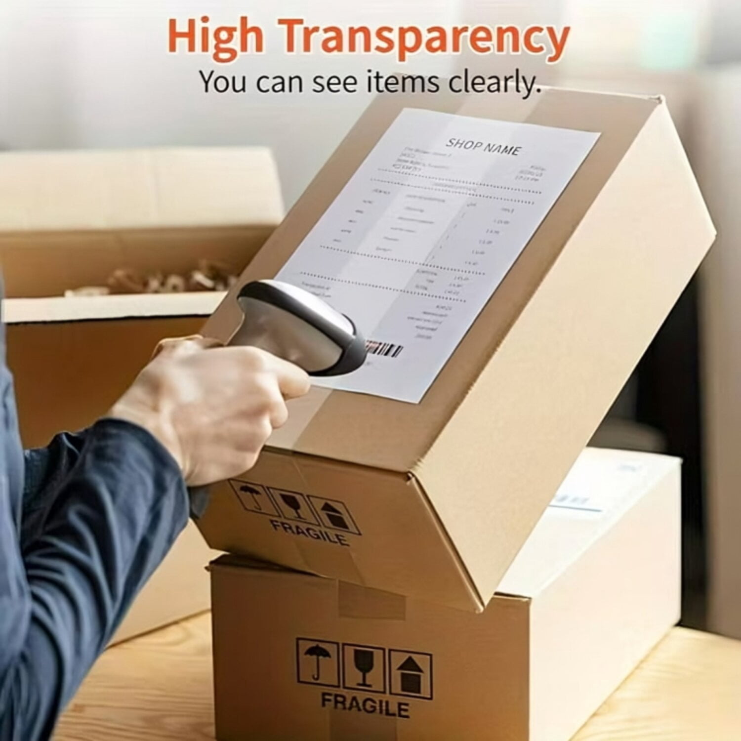 BARTANS Clear Heavy Duty Shipping Packing Tape 110 Yard Transparent Waterproof Acrylic 6 Roll