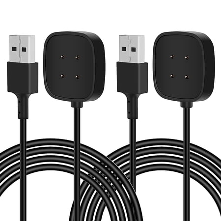 USB Charger Cable Compatible with Fitbit Sense Versa 3 Charger Smartwatch Magnetic Charging Power Cable 3.3Ft-2Pack