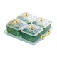 thumbnail image 1 of Plato de frutos secos Tarro de galletas con tapas Tazón de dulces decorativo multifuncional para Green 4 cuadrícula, 1 of 9