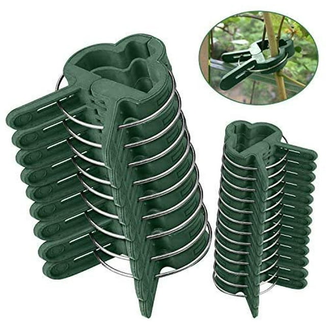 Plant Clips 60 Pcs Extra Large Plant Clips Stable Clip For Securing Plants Supports Planting (30 Large + 30 Small)