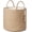 Brown, variant on Woven Storage Basket Decorative Natural Rope Basket Wooden Bead Decoration for Blankets,Toys,Clothes,Shoes,Plant Organizer Bin with Handles Living Room Home Decor, Jute, 16" W × 13.8"L