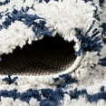 thumbnail image 6 of JONATHAN Y LONDON SHAG 2 x 8 Runner Rug, Algaida Moroccan Diamond - Beige/Navy, SHG104B-28, 6 of 8