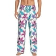 thumbnail image 2 of Goofa Hawaiian Style Printed Soft Pajama Pants for Men, Wide Leg Comfy Casual Lounge Yoga Pants-X-Large, 2 of 9